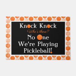Orange Pickleball Knock Knock Jock Welcome Zuhause Fußmatte