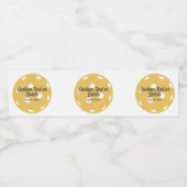 Orange Pickleball Personalisierter benutzerdefinie Wasserflaschenetikett (Einzelnes Label)