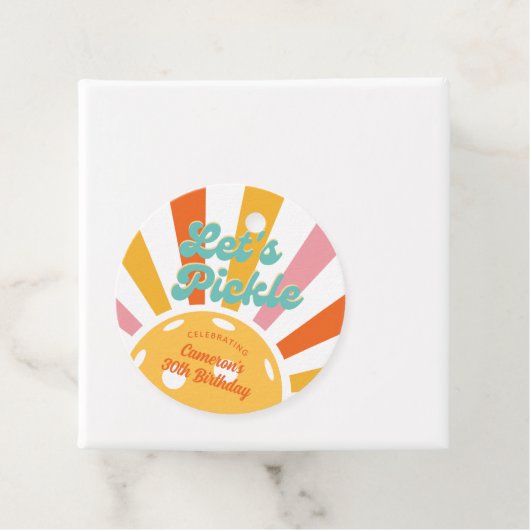 Orange Pickleball: Personalisierter Text anheften Geschenkanhänger (Beispiel)