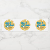 Orange Pickleball: Personalisierter Text anheften Wasserflaschenetikett (Einzelnes Label)