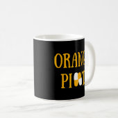 Orange Pilld Quote Stilvolle Handschrift Typografi Kaffeetasse (VorderseiteRechts)