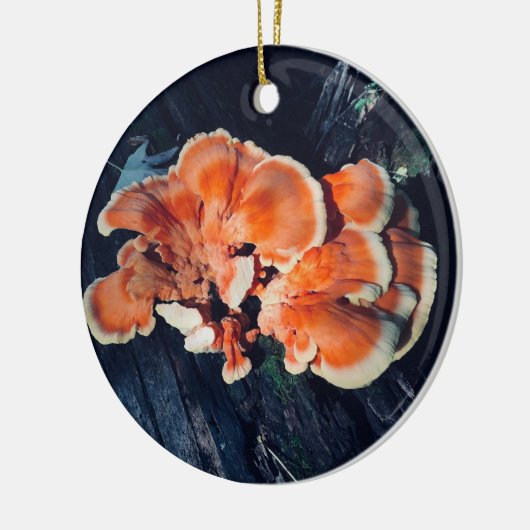 Orange Pilz-Kreis-Verzierung Keramik Ornament (Links)