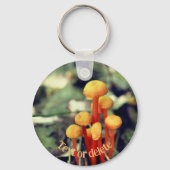 Orange Pilze Natur Personalisiert Schlüsselanhänger (Vorderseite)