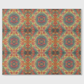 orange Pilzmuster-Packpapier Geschenkpapier (Flach)