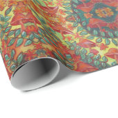 orange Pilzmuster-Packpapier Geschenkpapier (Rolleneckpunkt)