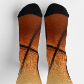 Orange Pimply Basketball, Full Print Crew Socken (Oben)