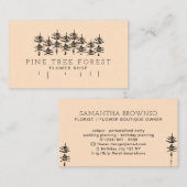 Orange Pine Tree Forest Visitenkarte (Vorne/Hinten)