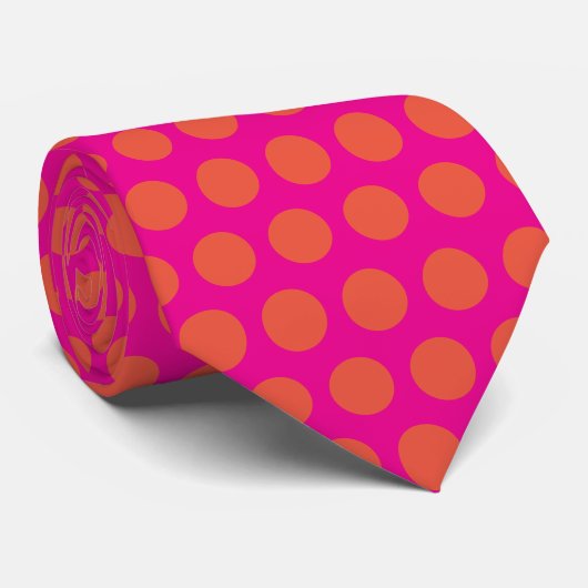 Orange Pink Abstrakte Muster Custom Gift Bevorzugu Krawatte (Gerollt)