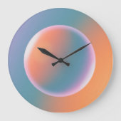 Orange, Pink and Blue Gradient Large Clock Große Wanduhr (Vorderseite)