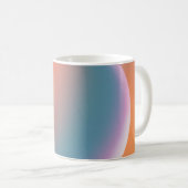 Orange, Pink and Blue Gradient Large Clock Kaffeetasse (VorderseiteRechts)