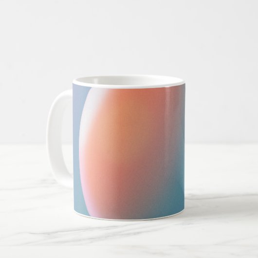 Orange, Pink and Blue Gradient Large Clock Kaffeetasse (Vorderseite Links)