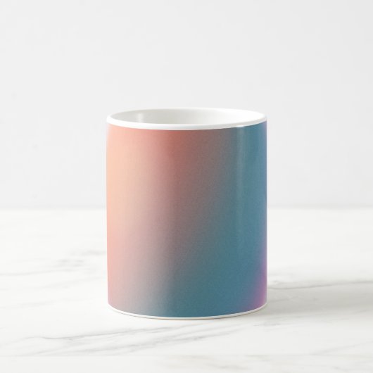 Orange, Pink and Blue Gradient Large Clock Kaffeetasse (Mittel)