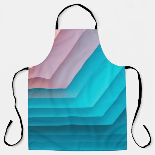 Orange, pink, and teal illustration schürze (Vorderseite)
