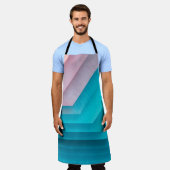 Orange, pink, and teal illustration schürze (Getragen)