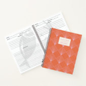 Orange Pink Art Deco Muster Personalisierte Rezept Notizblock (Innenseite)