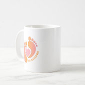 Orange Pink Baby Feet Herz Tasse (Vorderseite Links)