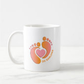 Orange Pink Baby Feet Herz Tasse (Links)