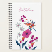 Orange Pink Benutzerdefinierter Name Stylischer Pl Planer (Vorderseite)