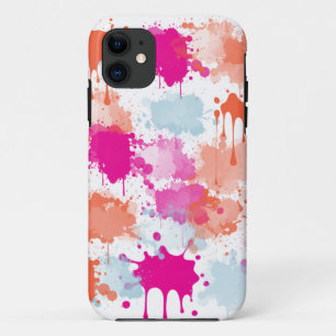 Orange Pink Blue Abstrakt Modern Paint Splash Case-Mate iPhone Hülle