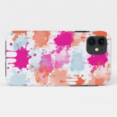 Orange Pink Blue Abstrakt Modern Paint Splash Case-Mate iPhone Hülle (Rückseite (Horizontal))