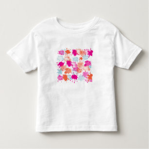 Orange Pink Blue Abstrakt Modern Paint Splash Kleinkind T-shirt