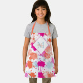 Orange Pink Blue Abstrakt Modern Paint Splash Schürze (Insitu)