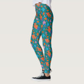 Orange Pink Blue Fun Fisch Unterwasser im Meer Leggings (Links)