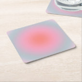 Orange Pink Blue Gradient Pastell Abstrakt Gradien Rechteckiger Pappuntersetzer (angewinkelt)