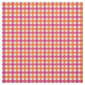 Orange & Pink Bright Summer Gingham Kariert / Tart Stoff (Muster)