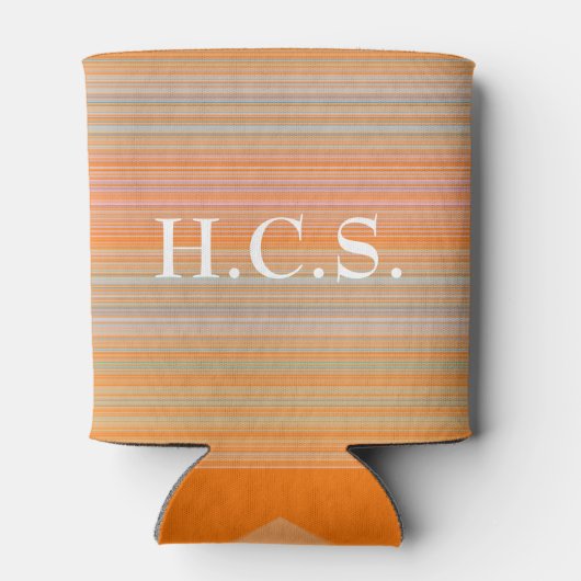 Orange Pink Can Cooler mit Initials HAMbyWG Dosenkühler (Rückseite)