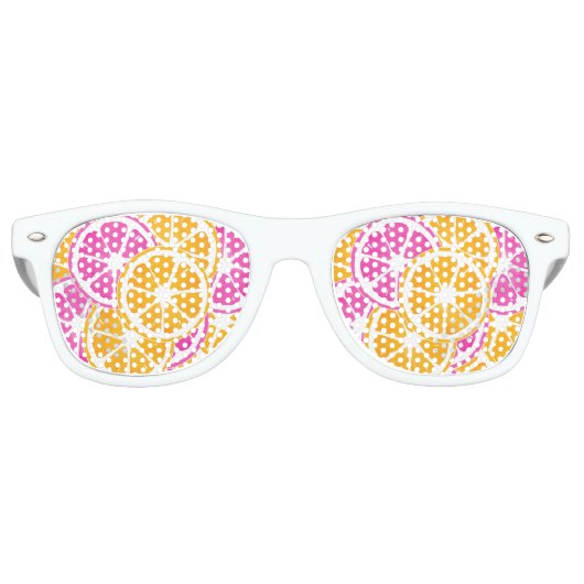 Orange Pink Citrus Slices Partybrille (Vorderseite)