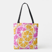 Orange Pink Citrus Slices Tasche (Rückseite)