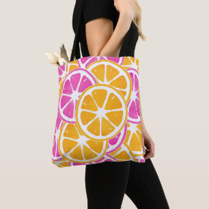 Orange Pink Citrus Slices Tasche