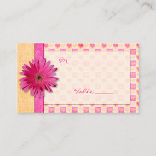 Orange Pink Daisy Besondere Anlass Platzkarte