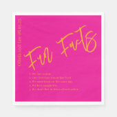 Orange Pink Engagement Party Fun facts Wedding Serviette (Vorderseite)