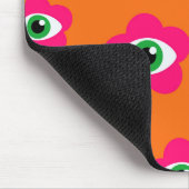 Orange&Pink Evil Eye Blume Mouse Pad Mousepad (Ecke)