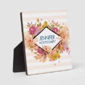 Orange & Pink Floral Bouquet Fotoplatte (Vorderseite)