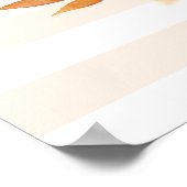 Orange & Pink Floral Bouquet Monogram Poster (Ecke)