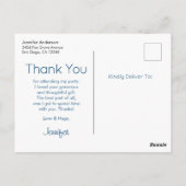 Orange & Pink Floral Bouquet Party Vielen Dank Postkarte (Rückseite)