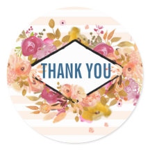 Orange & Pink Floral Bouquet Vielen Dank