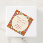 Orange Pink Floral Brautparty Custom Vielen Dank Geschenkanhänger (Beispiel)