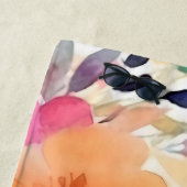 Orange/Pink Floral Monogramm Strandtuch (Beispiel)