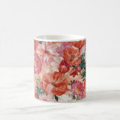 Orange Pink Floral Muster Kaffeetasse (Mittel)