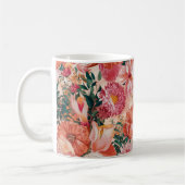 Orange Pink Floral Muster Kaffeetasse (Links)