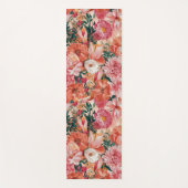 Orange Pink Floral Muster Yogamatte (Vorderseite)