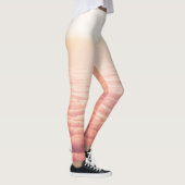 Orange Pink Fluffy Clouds Sky Leggings (Rechts)