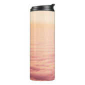 Orange Pink Fluffy Clouds Sky Thermosbecher (Nach links gedreht)