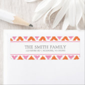 Orange Pink Fuchsia Zigzag Tribal Muster (Insitu)