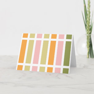 Orange Pink Gold und grüne Streifen Karte