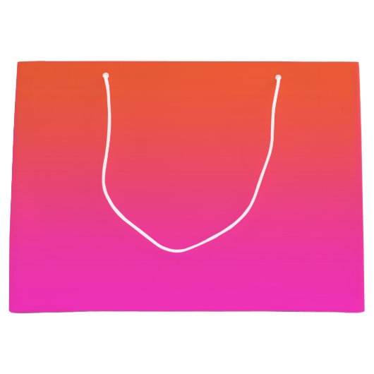 Orange Pink Gradient Große Geschenktüte (Vorderseite)
